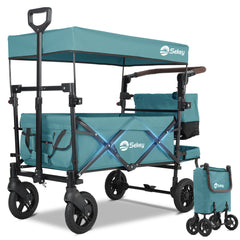 Sekey 150KG Foldable Wagon with Canopy, Children's Handcart, 5050 