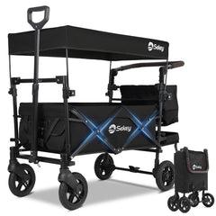 Sekey 150KG Foldable Wagon with Canopy, Children's Handcart, 5050 