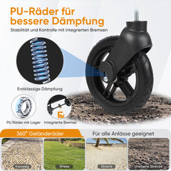 Sekey 150KG Foldable Wagon with Canopy, Children's Handcart, 5050 