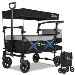 Sekey 150KG Foldable Wagon with Canopy, Children's Handcart, 5050 