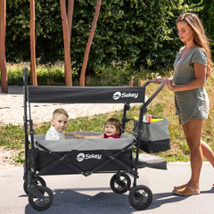 Sekey 150KG Foldable Wagon with Canopy, Children's Handcart, 5050 
