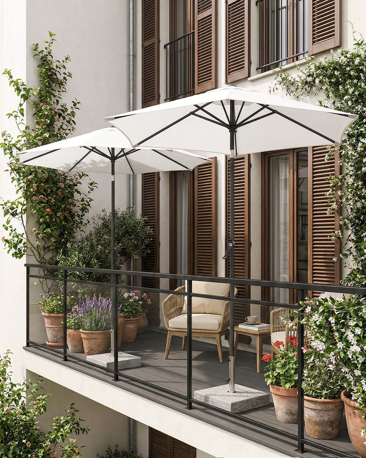 Sekey Sonnenschirm 200 cm mit Kurbel & Knickfunktion, UV-Schutz 50+, s – sekeymall