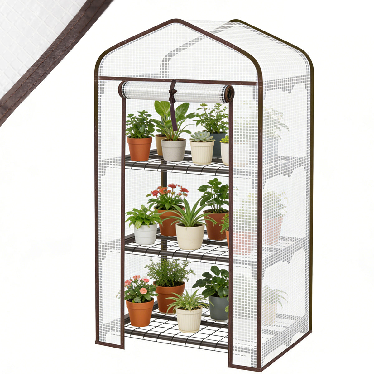 Sekey Mini Tomatengewächshaus 3 Etagen – Winterfestes Balkon-Gewächshaus für Indoor & Outdoor mit flexiblem Pflanzsystem