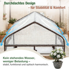 Sekey Mini Tomatengewächshaus 3 Etagen – Winterfestes Balkon-Gewächshaus für Indoor & Outdoor mit flexiblem Pflanzsystem