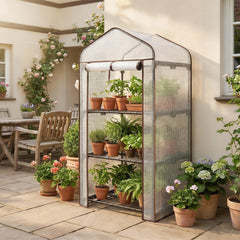 Sekey Mini Tomatengewächshaus 3 Etagen – Winterfestes Balkon-Gewächshaus für Indoor & Outdoor mit flexiblem Pflanzsystem