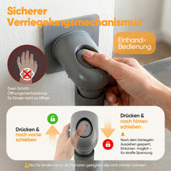 Sekey Ausziehbares Treppenschutzgitter 0–200 cm – TÜV-zertifiziertes Baby- & Haustiergitter, 97 cm hoch, ohne Bohren, für Treppe, Tür & breite Durchgänge
