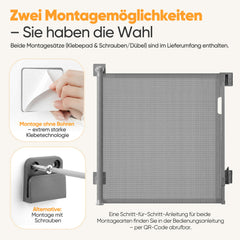Sekey Ausziehbares Treppenschutzgitter 2er-Pack 0–150 cm × 97 cm – TÜV-zertifiziertes Türschutzgitter für Kinder & Haustiere, ohne Bohren, Sicherheitsgitter für Treppe und Tür