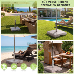 Sunula Granit Sonnenschirmständer 25 kg für Balkon & Garten, Edelstahlrohr, für Schirmstangen 22–38 mm, quadratische Terrassenplatte 38×38 cm, witterungsbeständig