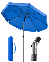 Sunula Sonnenschirm 180 cm, Balkonschirm mit Schutzhülle, höhenverstellbar & knickbar, UPF 50+ UV-Schutz, Gartenschirm mit Metallmast für Balkon, Terrasse & Garten