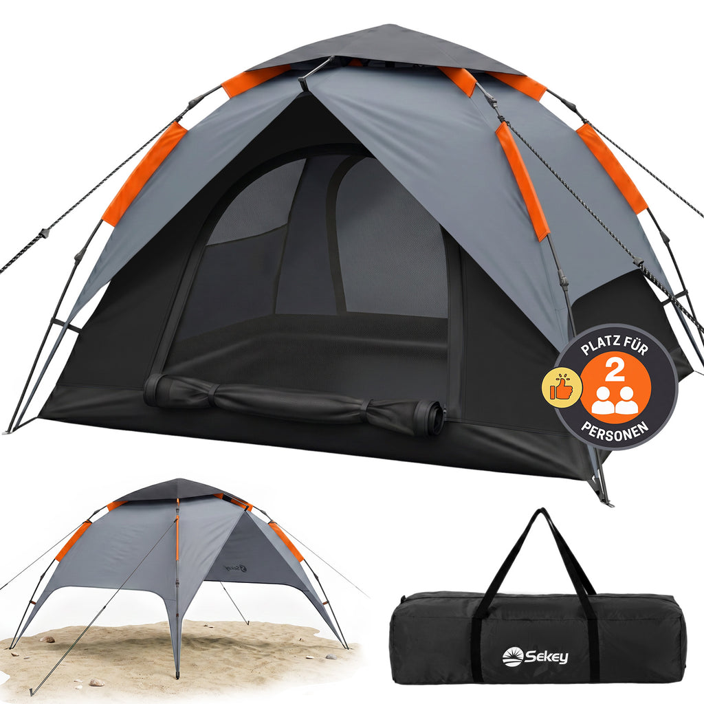 Sekey 2-Personen Kuppelzelt mit Hydraulik Pop-up System – Campingzelt – sekeymall