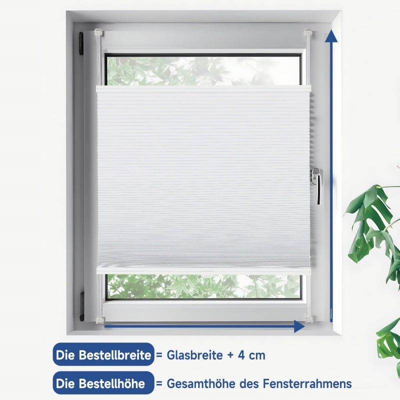 Sekey honeycomb pleated blind without drilling, two-tone, reversible