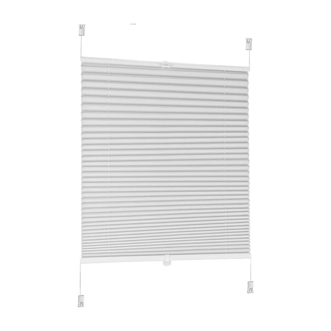 Sekey Plissee ohne Bohren, Lichtdurchlässiges Fensterplissee aus Vliesstoff, Klemmfix Jalousie, Weiß