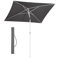 Sekey 180 x 125 cm balcony umbrella rectangular with protective cover, sun protection UV50+