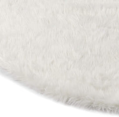 Salcar Weihnachtsbaumdecke Weiß – Runde Plüsch Christbaumdecke aus Kunstfell, Deko für Weihnachtsbaum, Party & Hochzeit Salcar