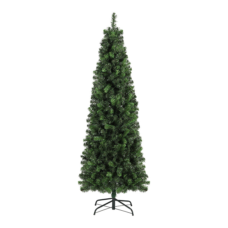 Salcar PVC Artificial Christmas Tree Narrow, Fir Tree Christmas Tree Artificial Quick Assembly with Folding System, Christmas Tree Stand and Gloves