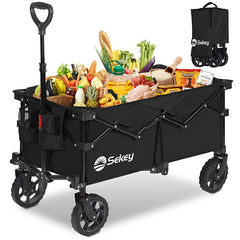 Sekey 120L /135 Foldable Handcart with Brakes Handcart Off-Road Tires