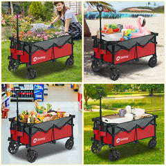 Sekey 120L /135 Foldable Handcart with Brakes Handcart Off-Road Tires