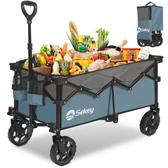 Sekey 120L /135 Foldable Handcart with Brakes Handcart Off-Road Tires