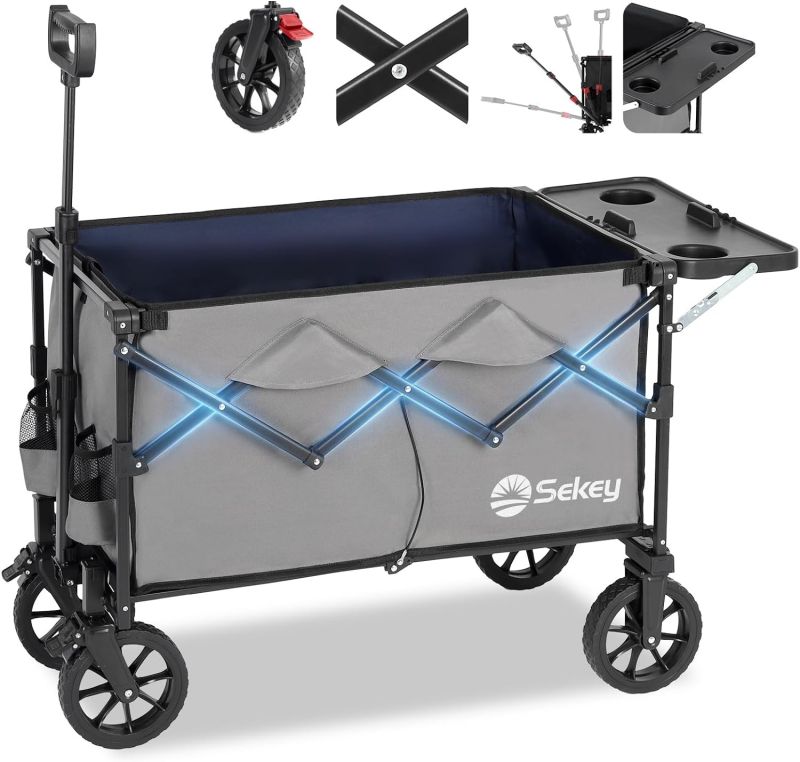 Sekey 150L / 150KG Foldable handcart, with brakes and foldable table top