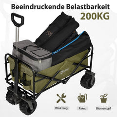 Sekey 94L / 200KG Foldable Handcart, with Brakes and Extra Wide Wheels