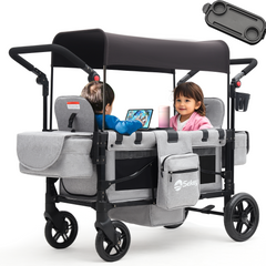 Sekey 80KG Foldable Stroller for 2 Children with Seating, 6060 