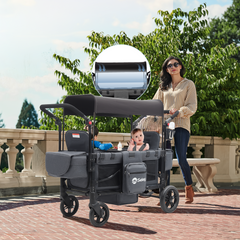 Sekey 80KG Foldable Stroller for 2 Children with Seating, 6060 