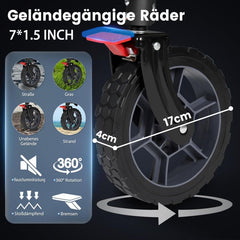 Sekey 200L / 150KG Foldable Handcart, Patented Foldable from Four Directions, with Brakes