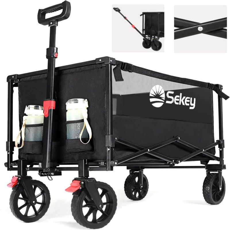 Sekey 160L / 100KG Foldable Handcart, with Practical Zipper