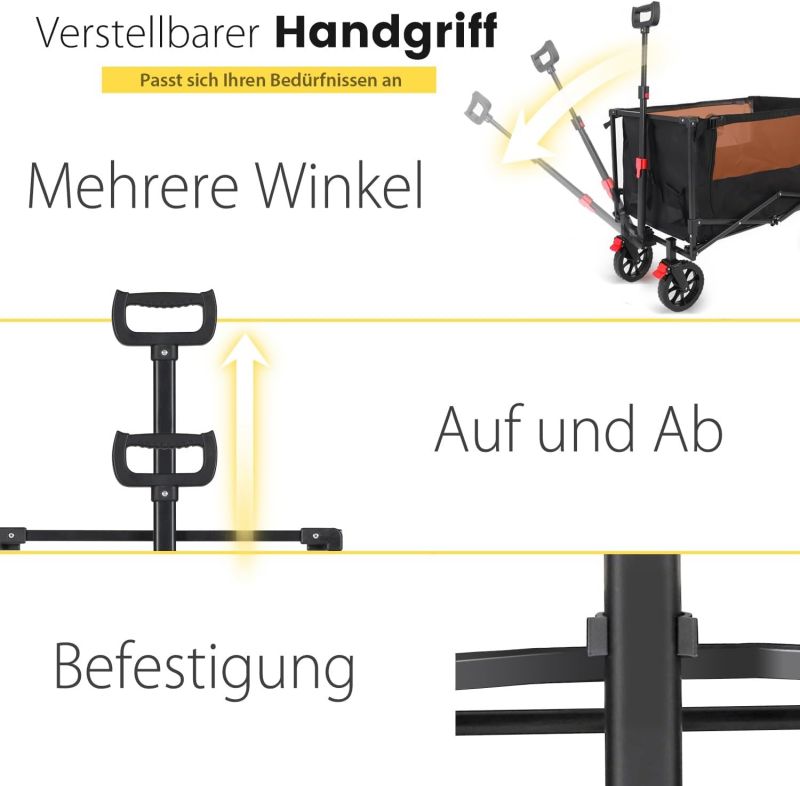 Sekey 160L / 100KG Foldable Handcart, with Practical Zipper