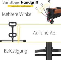 Sekey 160L / 100KG Foldable Handcart, with Practical Zipper