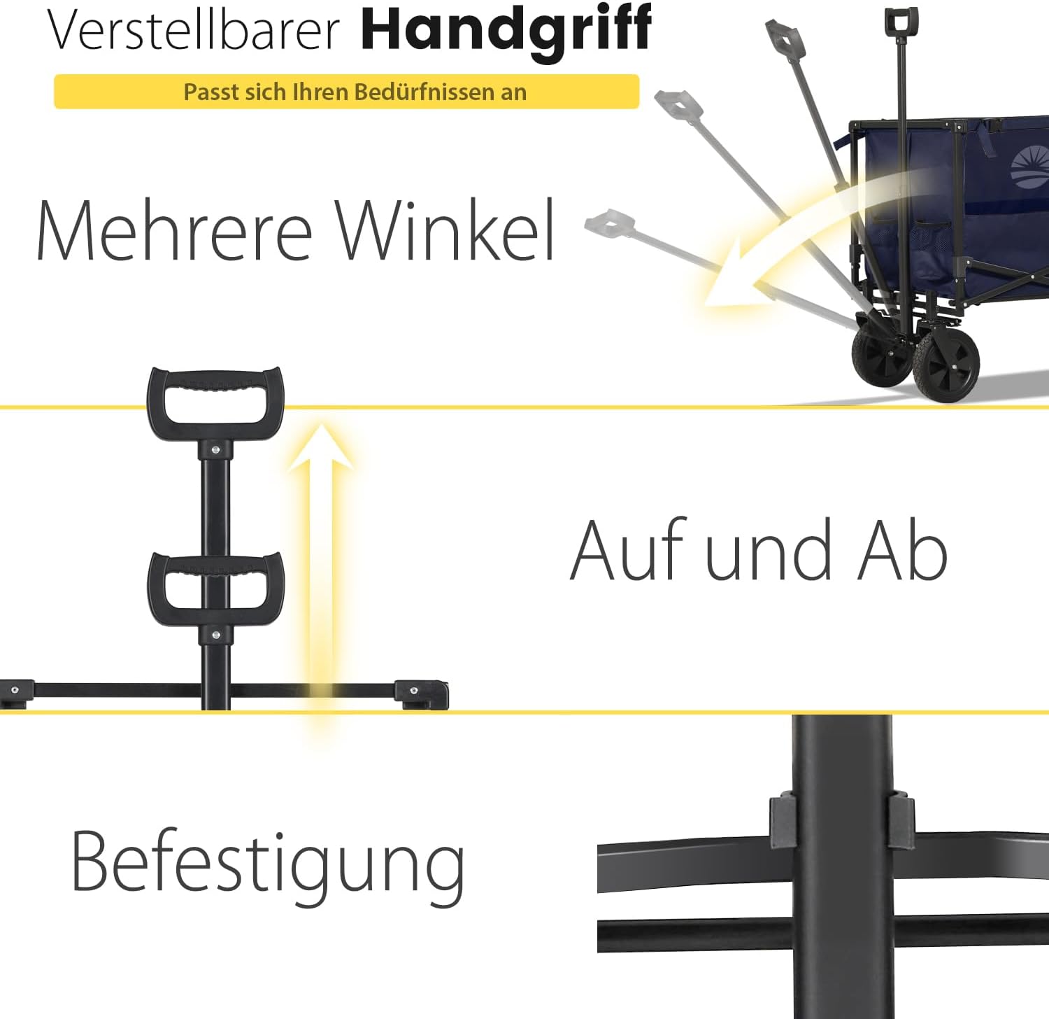 Sekey 160L / 100KG Foldable Handcart, with Practical Zipper