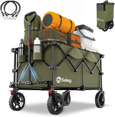 Sekey 200L / 150KG Foldable Handcart, Patented Foldable from Four Directions, with Brakes