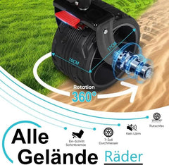 Sekey 350L / 120KG Doppel Faltbarer Bollerwagen, Patentiert Zusammenfaltbar aus Vier Richtungen, mit Bremsen und Extra Breiten Rädern Sekey