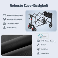 Sekey 150L / 150KG Foldable handcart, with brakes and foldable table top