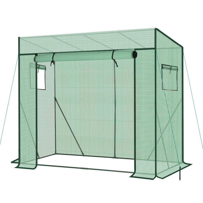 Sekey foil greenhouse with pitched roof, 200 cm x 77 cm x 146/169 cm