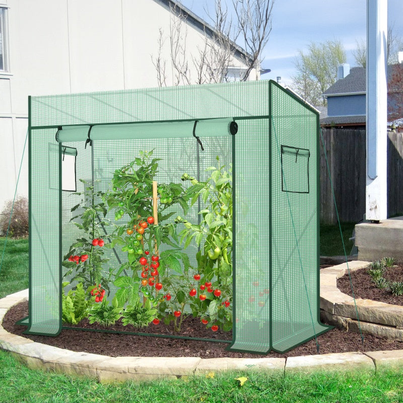 Sekey foil greenhouse with pitched roof, 200 cm x 77 cm x 146/169 cm