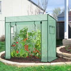 Sekey foil greenhouse with pitched roof, 200 cm x 77 cm x 146/169 cm