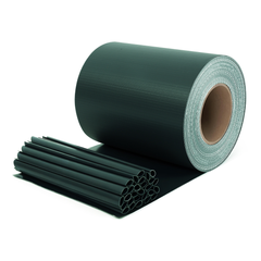 Sekey PVC Sichtschutzstreifen für Doppelstabmattenzaun – Sichtschutzband mit Befestigungsclips, UV-beständig & Wetterfest, Windschutz für Gartenzaun, Grün