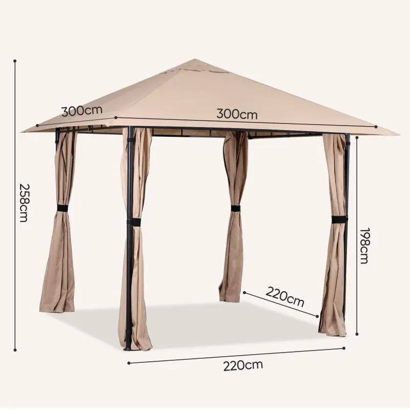 garten party zelt Sekey Robuster Pavillon mit Spitzdach, Insektenschutz & Einfacher Montage – sekeymall