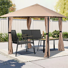 Sekey Garten Pavillon 3x3 m Wasserdicht Stabil Partyzelt, Gartenzelt mit 4 Seitenteile Reißverschluss, 180g/㎡ Polyester