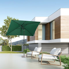 Sekey 300 x 200 cm Alu Sonnenschirm mit Kurbel, Sonnenschutz UV50+