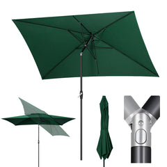 Sekey 300 x 200 cm Alu Sonnenschirm mit Kurbel, Sonnenschutz UV50+