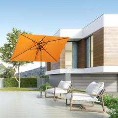 Sekey 300 x 200 cm Alu Sonnenschirm mit Kurbel, Sonnenschutz UV50+