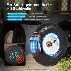 Sekey 200L / 500KG garden trolley with removable side panels and pneumatic tires 