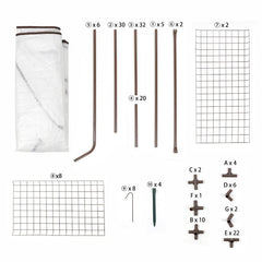 Sekey walk-in greenhouse with 10 shelves, 143 cm x 143 cm x 195 cm