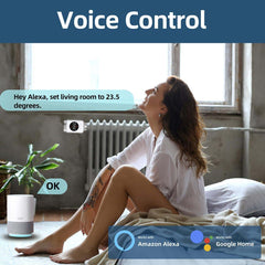 SALCAR Smart Heizkörperthermostat TRV801W – WLAN Thermostat mit LCD-Display, Kompatibel mit Alexa & Google Home, App-Steuerung über Tuya, Kein Gateway Erforderlich