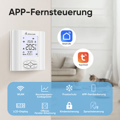 Salcar WiFi Room Thermostat with Humidity, Smart Thermostat