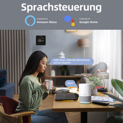 Salcar WLAN Thermostat für elektrische Fußbodenheizung – Smart Raumthermostat mit LCD-Touchscreen, 16A, programmierbar, kompatibel mit Amazon Alexa & Google Assistant, Schwarz