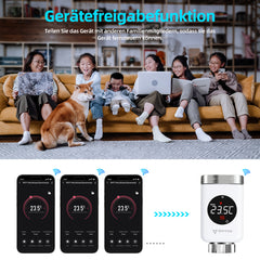 Salcar Smartes WLAN Heizkörperthermostat – Programmierbares WiFi Thermostat mit Tuya App, App-Steuerung, kompatibel mit Amazon Alexa & Google Assistant, ohne Gateway