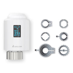 Salcar ZigBee Heizkörperthermostat Set 2er – Smartes Heizkörperthermostat mit Gateway & OLED-Display, Tuya Smart App, programmierbar, kompatibel mit Amazon Alexa & Google Assistant